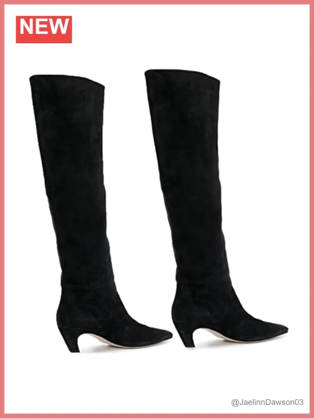 MOOMMO Women Kitten Heel Over Knee High Boots Square Toe Matte Pull On Wide
